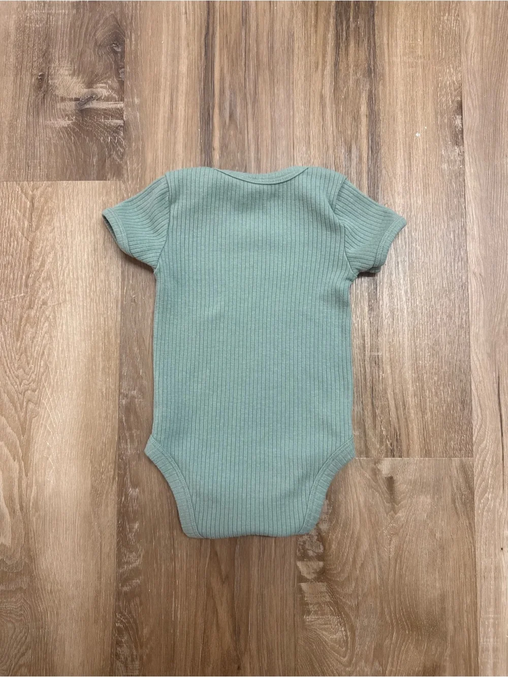 Chick Pea Sage Green Ribbed Bodysuit 18M Minimalist